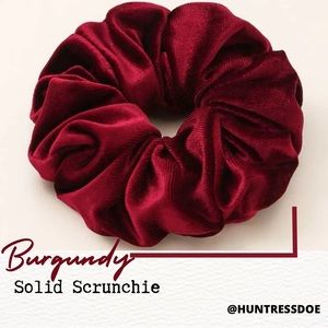 Red Velvet Solid Scrunchie